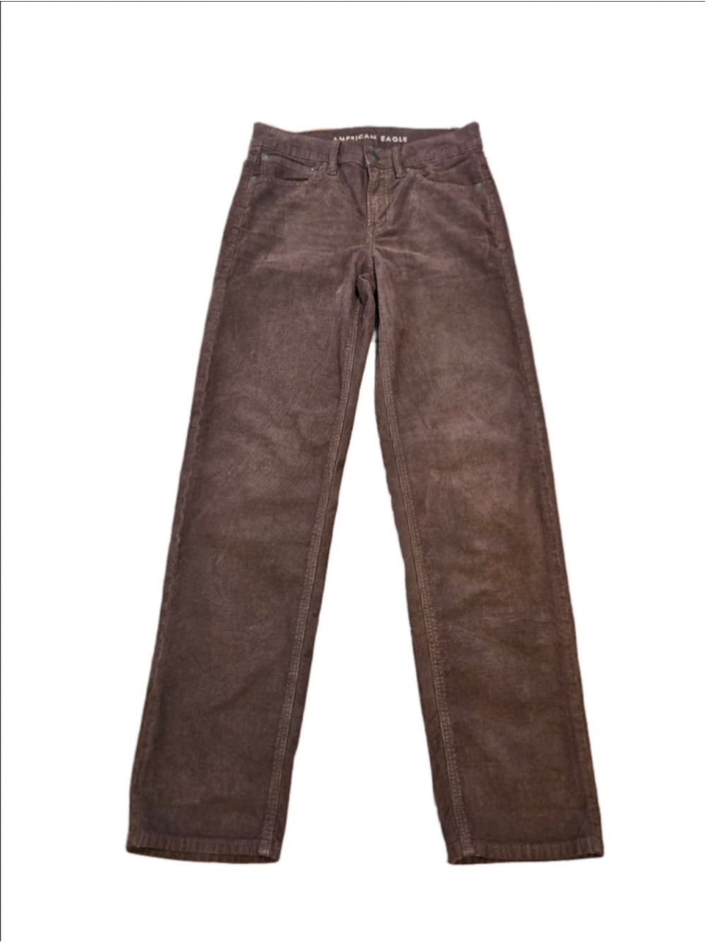 Women's American Eagle 90s Straight Leg Corduroy Pants Size 2 Brown